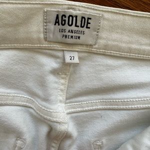AGOLDE white crop jeans size 27